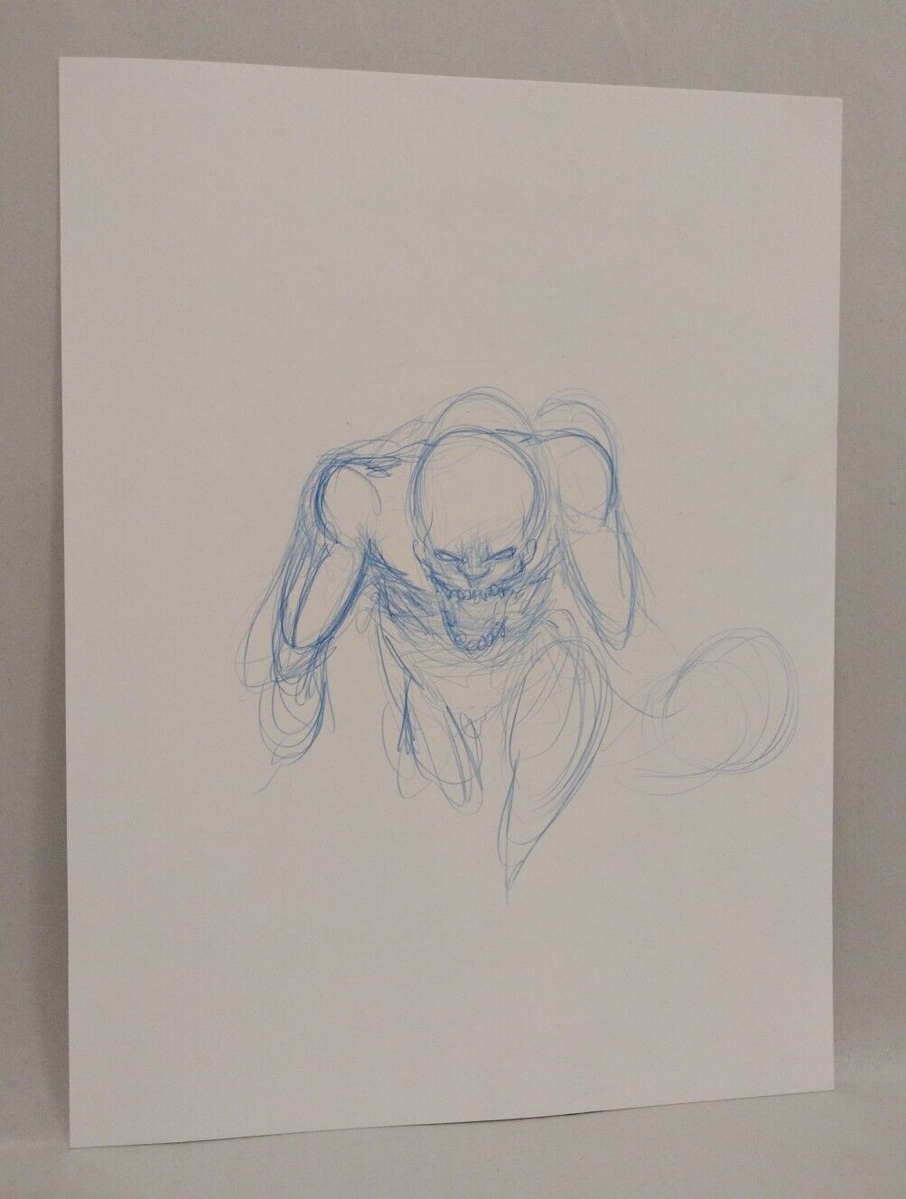 Dave Castr Original 9 X 12 Midnight Oil Face Inked Comic DCastr Art W ARG COA