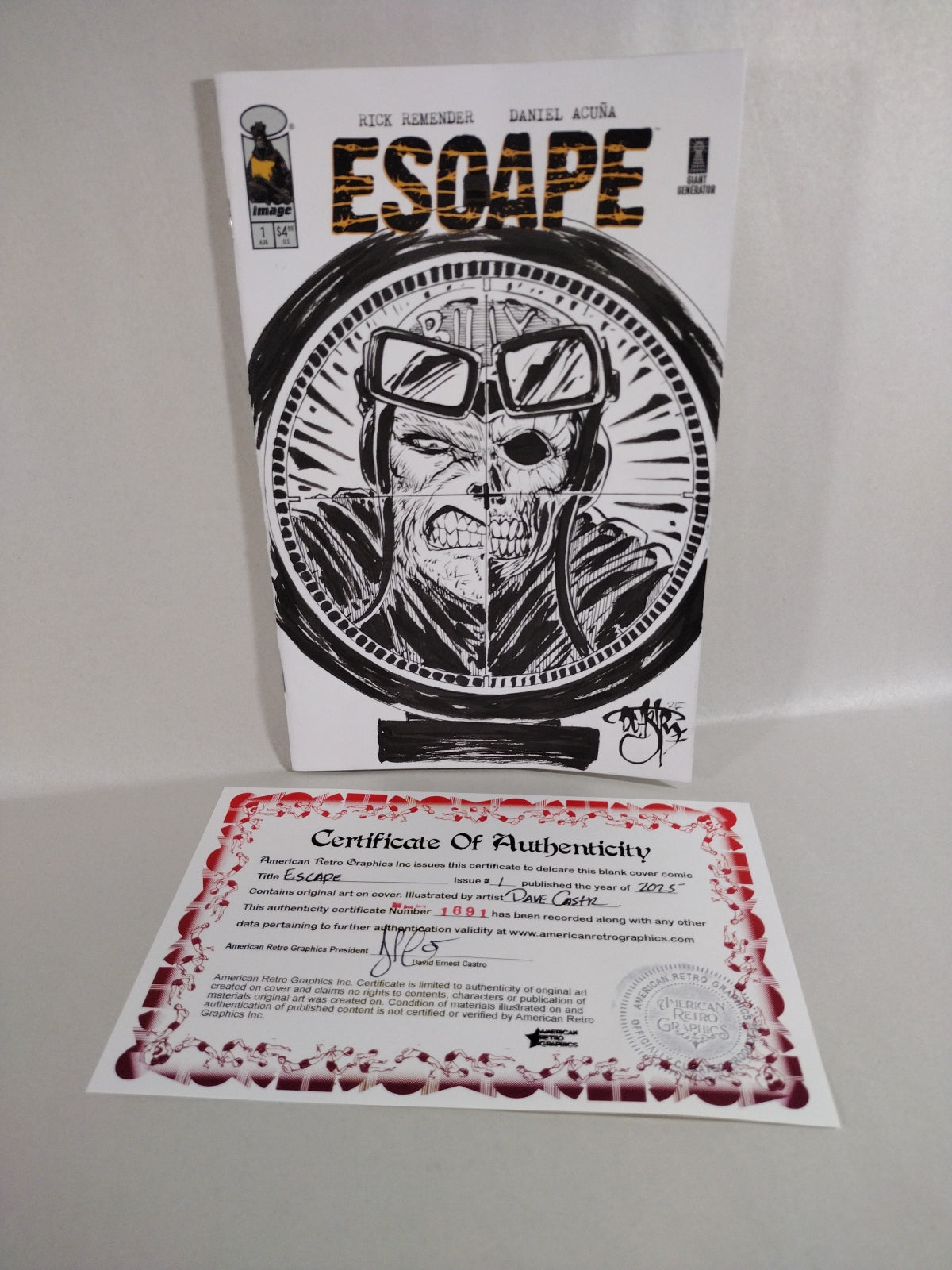 Escape 1 (2025) Image Comic Sketch Cover Variant W Original Dave Castr Billy Art
