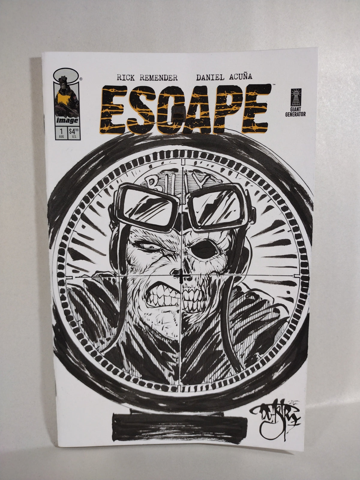 Escape 1 (2025) Image Comic Sketch Cover Variant W Original Dave Castr Billy Art