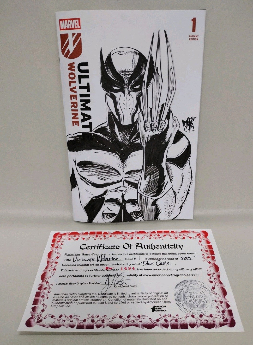 Ultimate Wolverine #1 (2025) 2nd Print Sketch Cover Comic W Original DCastr Art