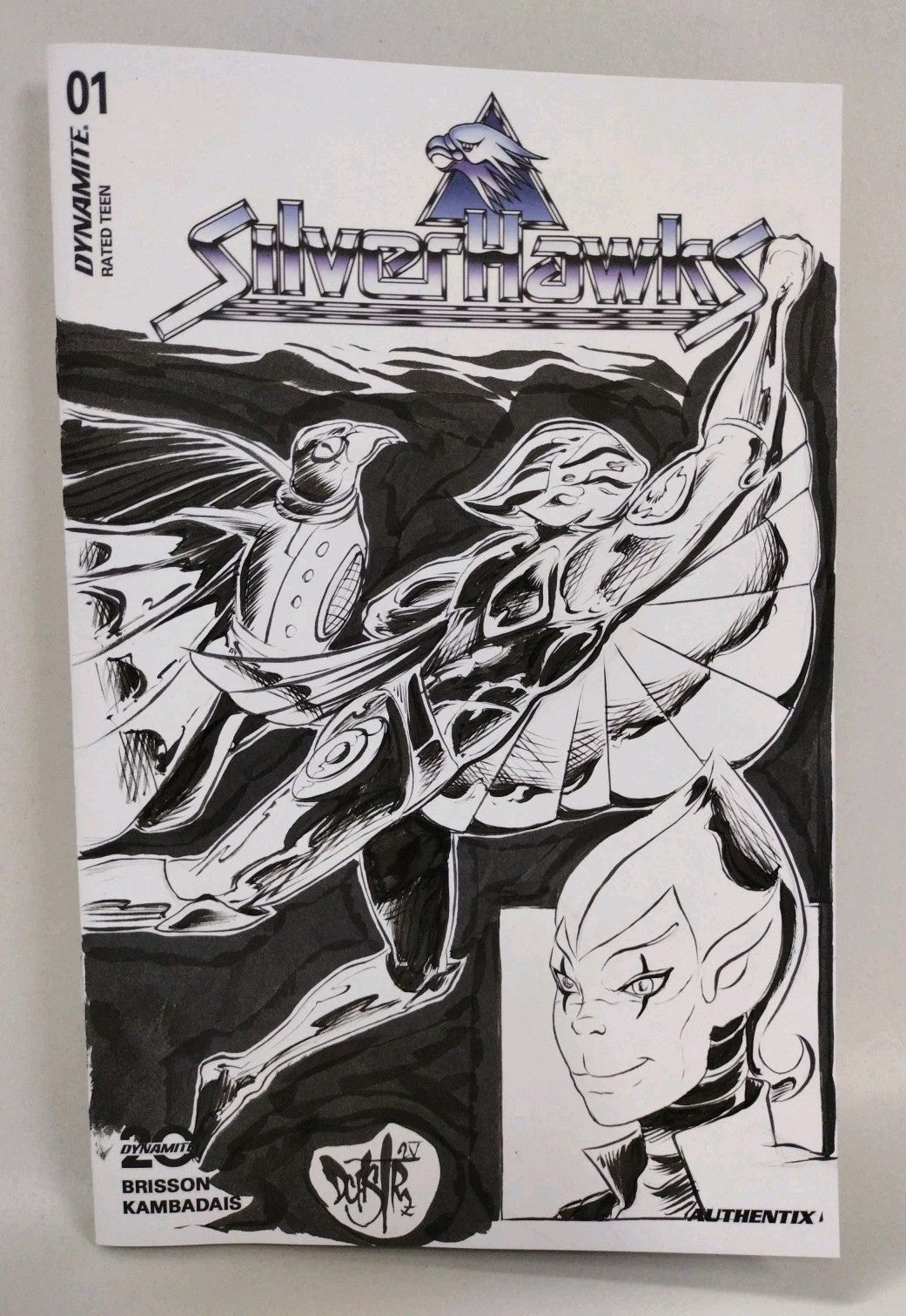 Silverhawks 1 (2025) Dynamite Sketch Cover Var W Original DCastr Copper Kid Art