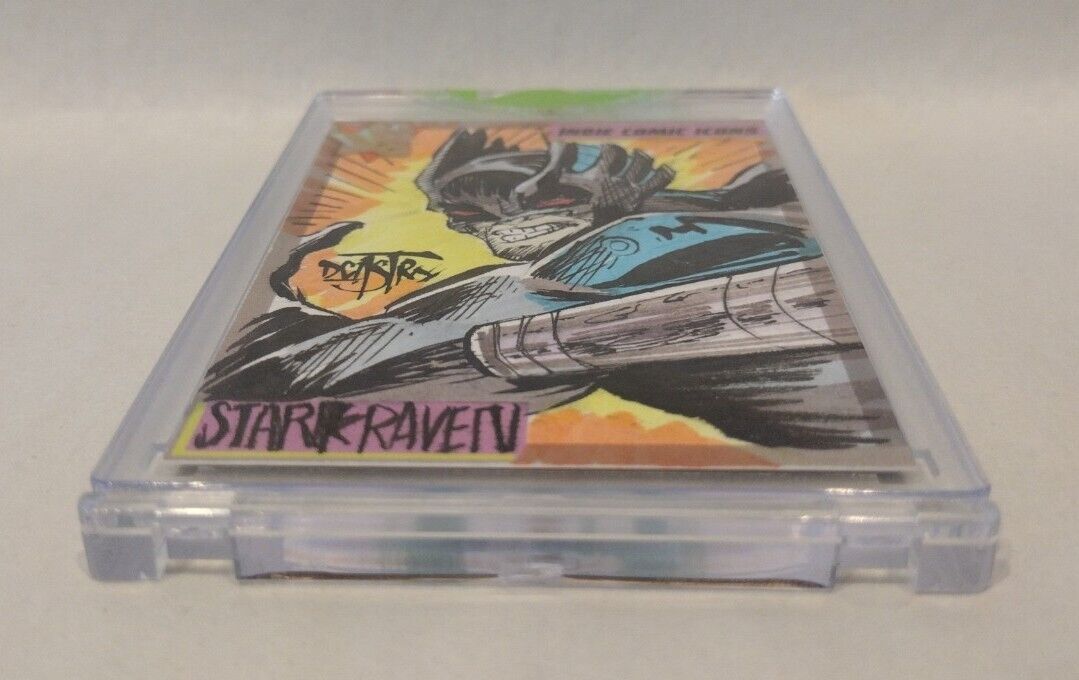 Indie Comic Icons Sketch Card w Original Stark Raven Art DCastr (2023) ARG