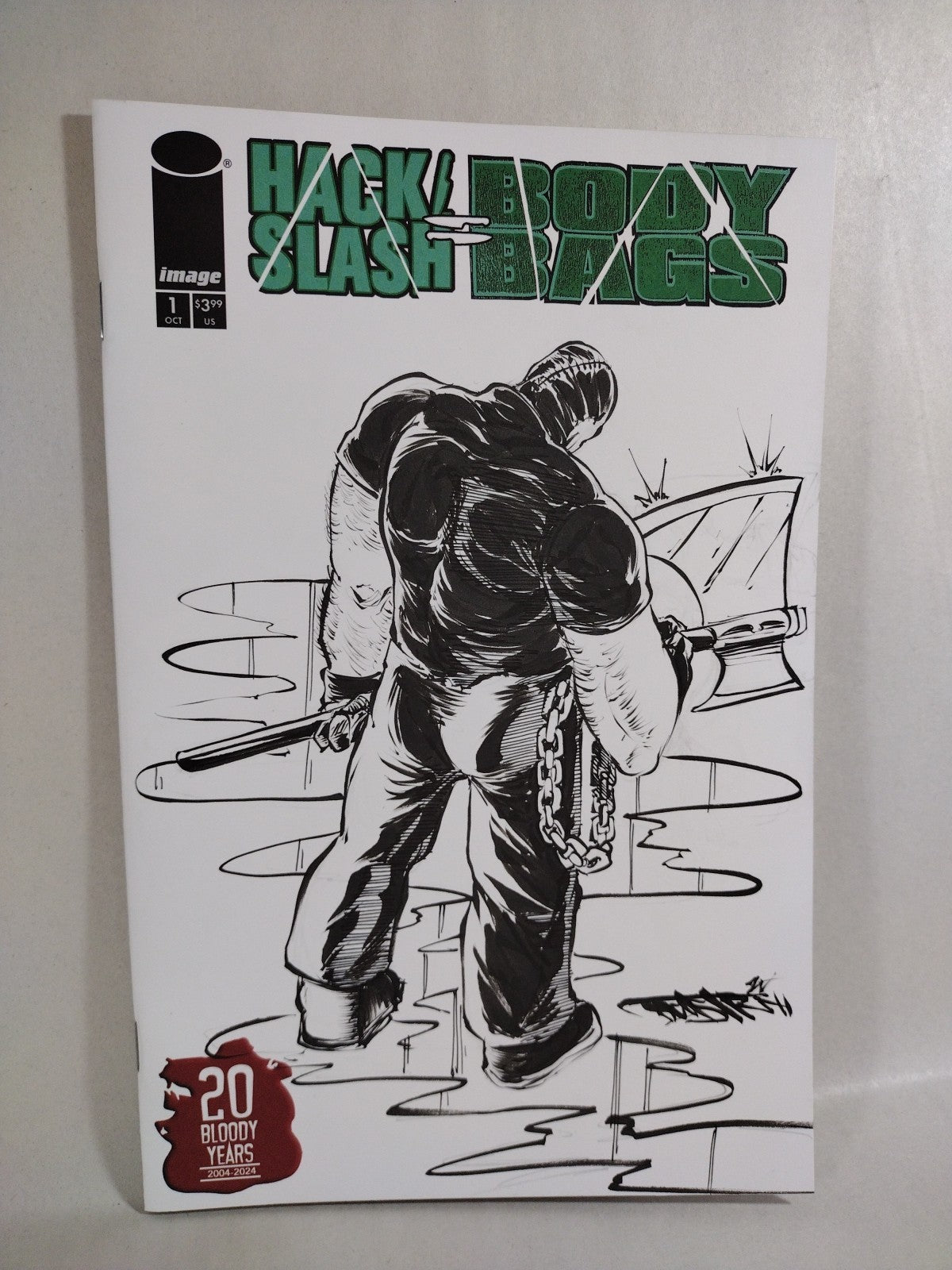 Hack Slash Body Bags #1 (2024) Sketch Cover Comic W Original Dave Castr Mack Art