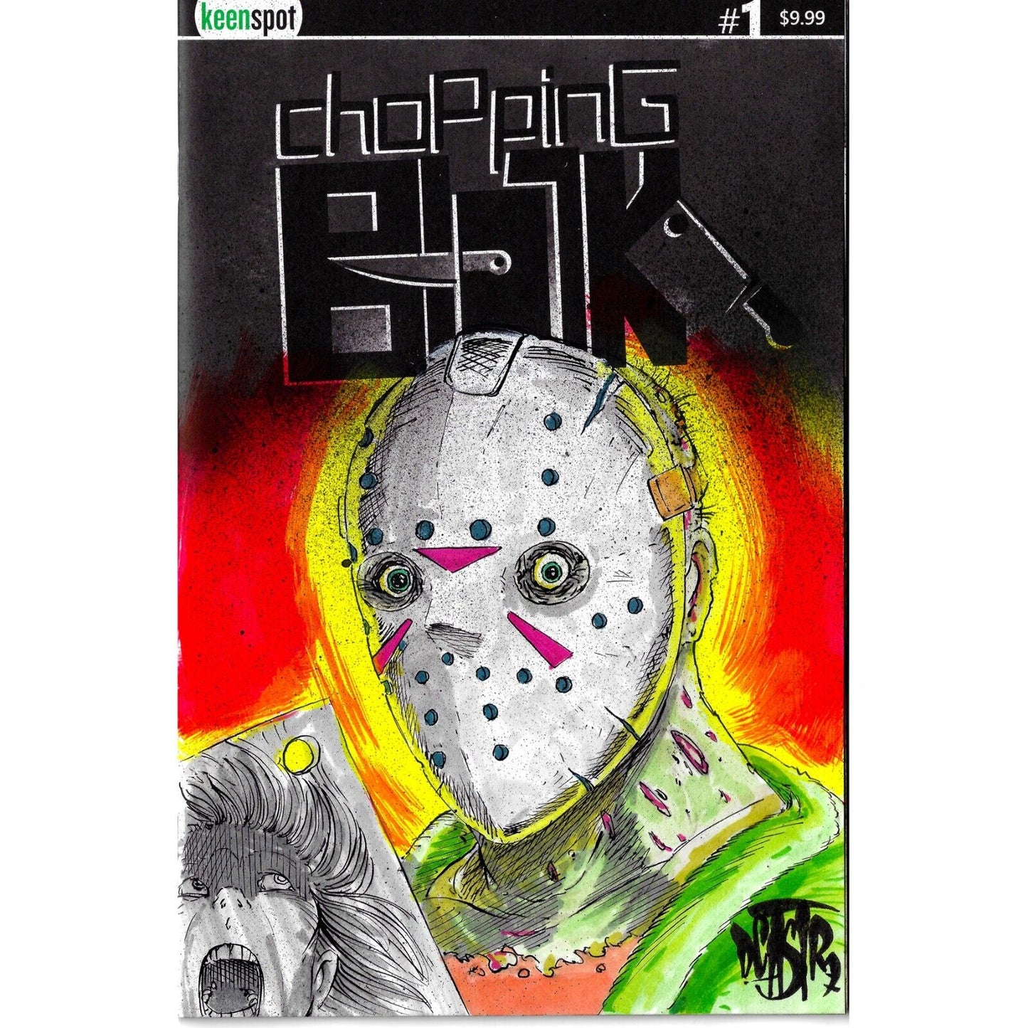 CHOPPING BLOK #1 Blank Cover Variant Original DCastr Art COA