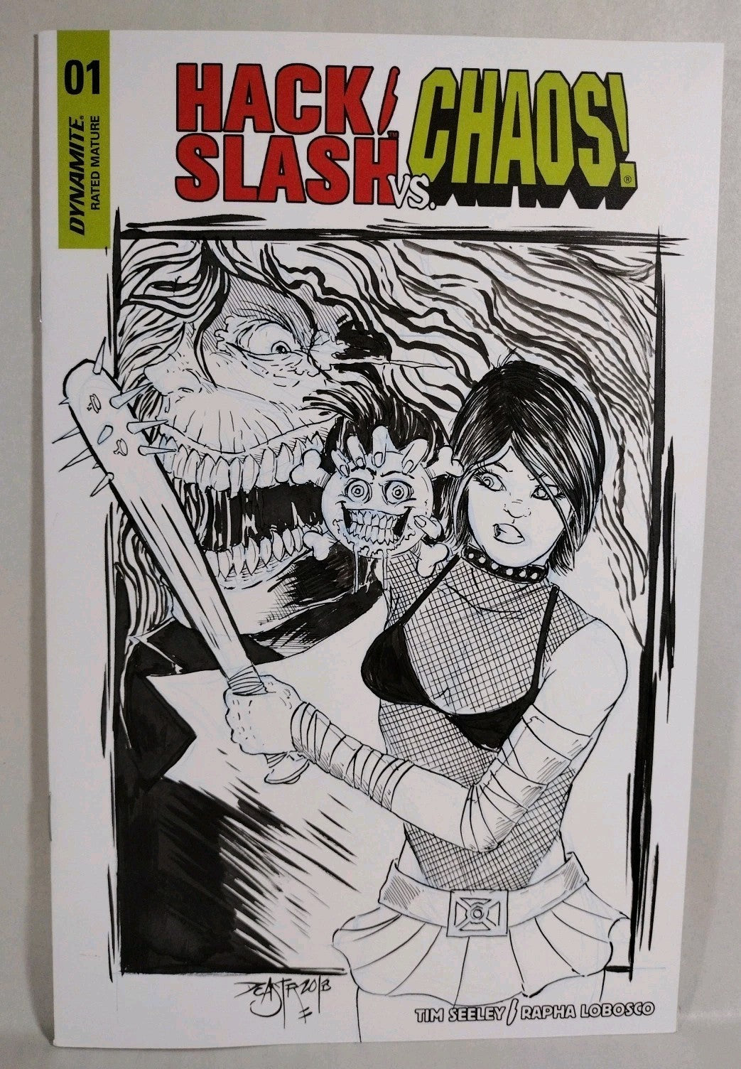 Hack Slash Vs Chaos #1 Dynamite Comic Sketch Variant Cover W Original DCastr Art