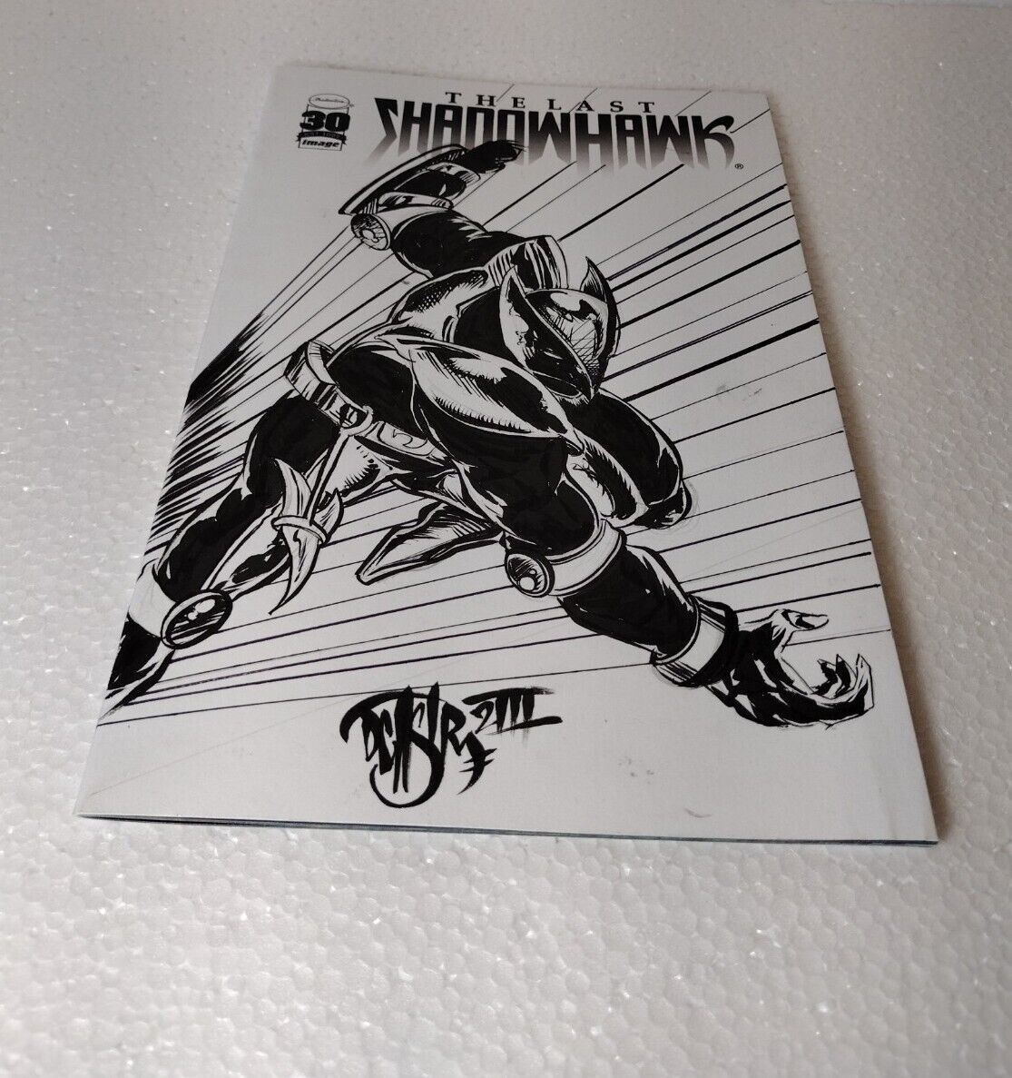 THE LAST SHADOWHAWK #1 Blank Cover Variant Image Comic w Original DCastr Art COA