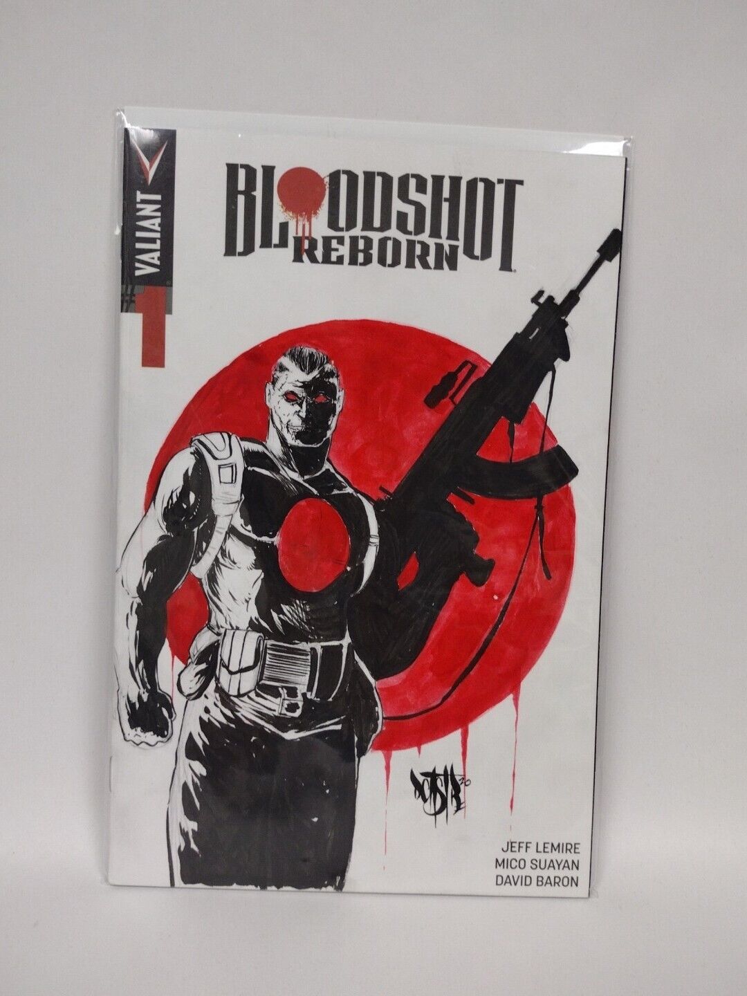 Bloodshot Reborn #1 (2015) Blank Cover Comic w Original Bloodshot Art  Dcastr 