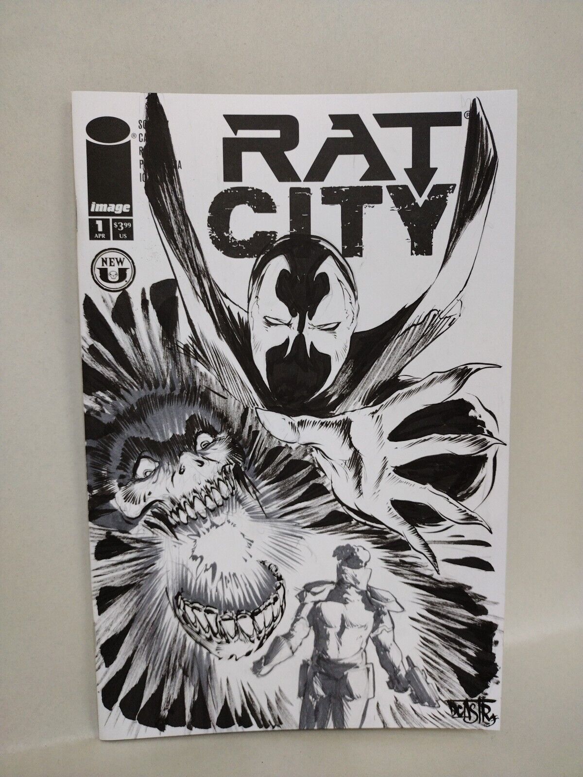 Rat City #1 (2024) Image Sketch Cover Spawn Universe Comic W Original DCastr Art