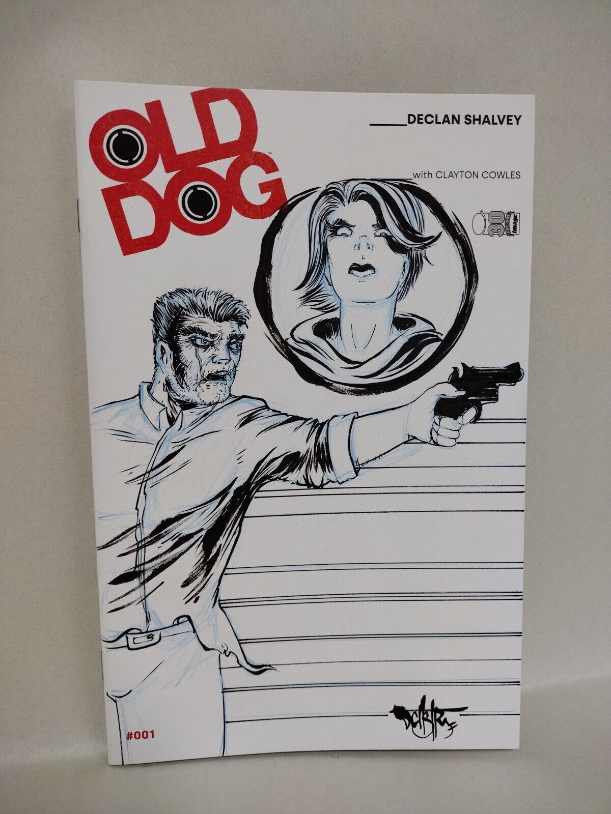 Old Dog #1 (2022) Image Comic Sketch Variant W Original Dave Castr Art ARG COA