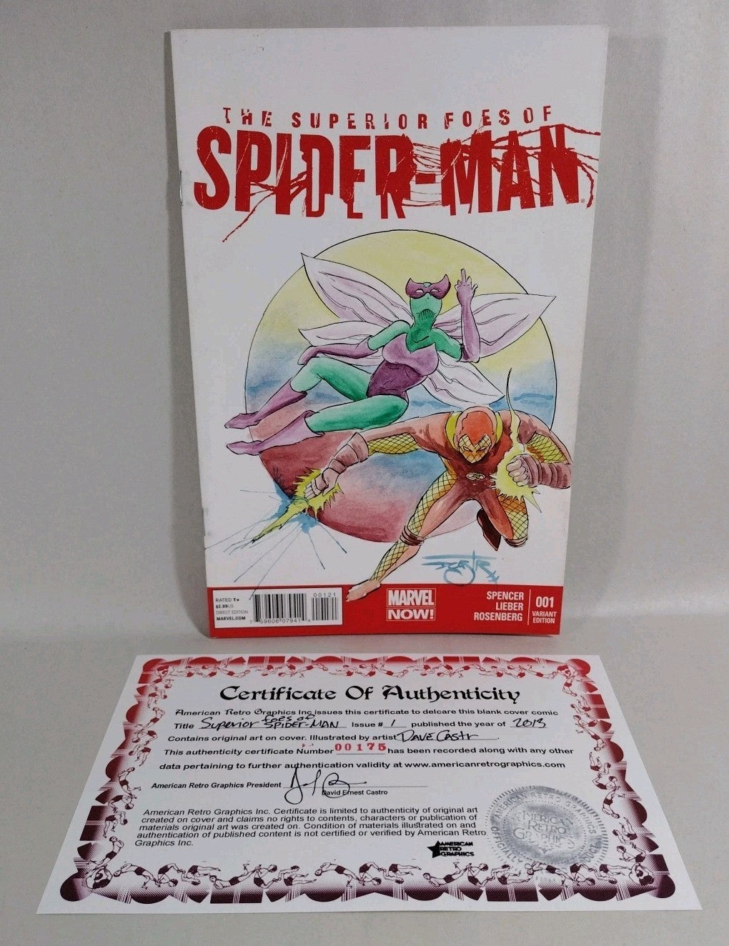 Superior Foes of Spider-Man 1 Marvel Sketch Variant Comic W Original DCastr Art 