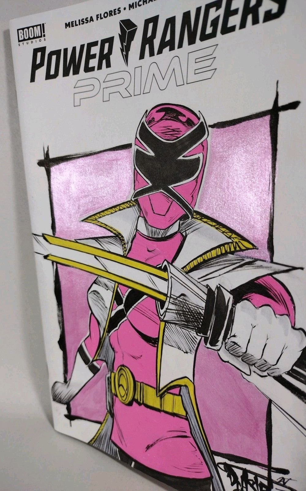 Power Rangers Prime 1 (2024) Boom Sketch Cover Comic W Original Dave Castr Art
