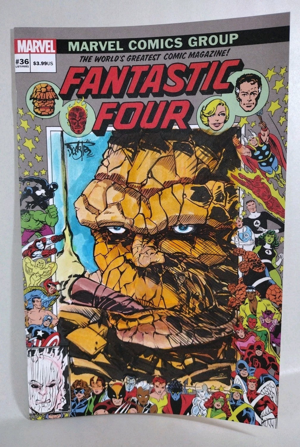 Fantastic Four #36 (2021) Marvel Comic Store Variant W Original Thing DCastr Art