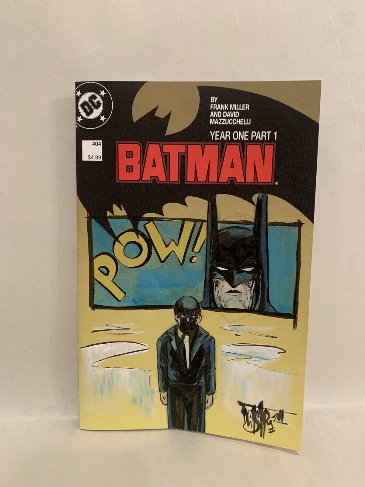 Batman #404 Comic Year One Facsimile Blank Cover Comic W Original Dave Castr Art