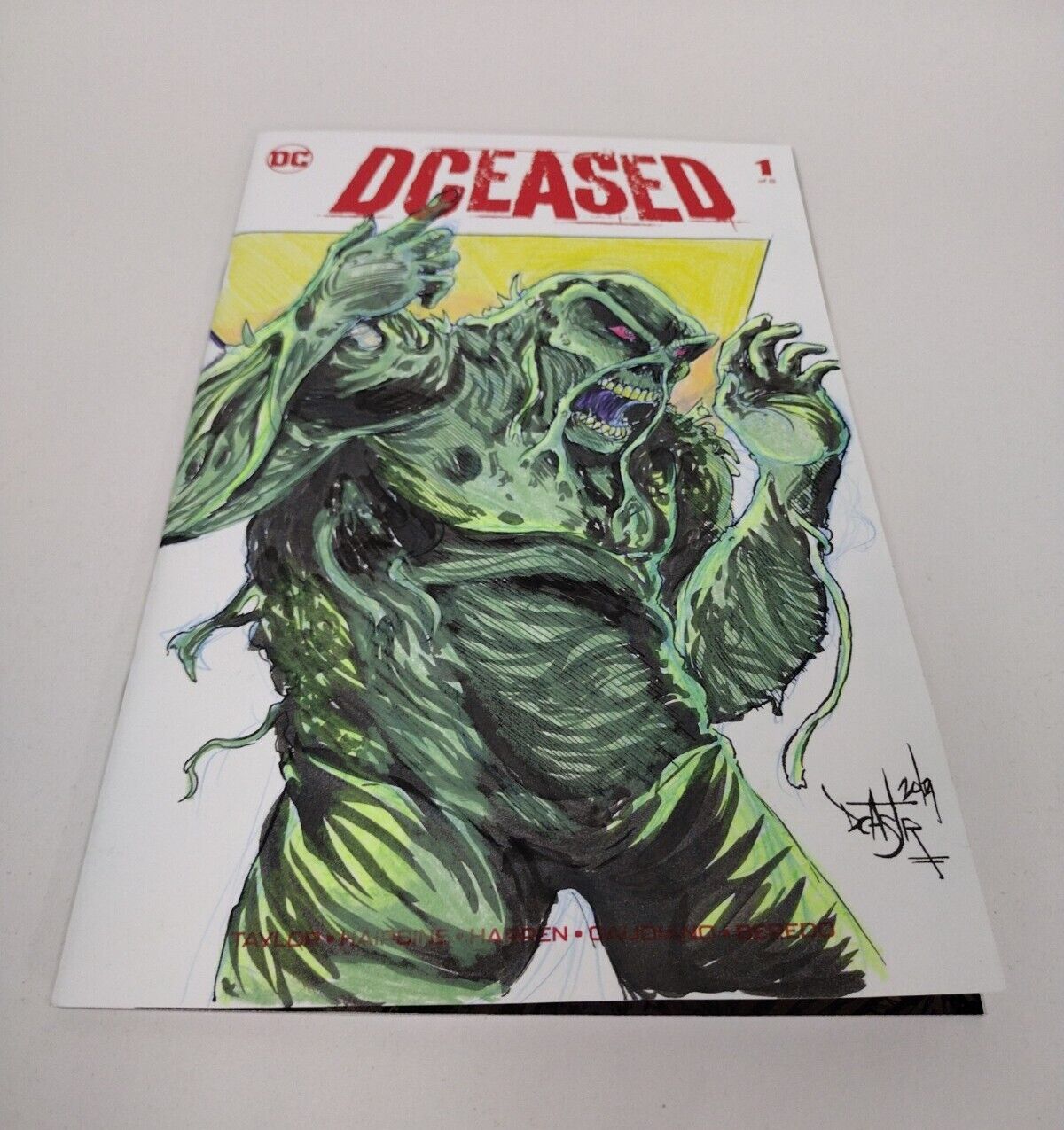 DCEASED #1 (of 6) (2019) Blank Sketch Cover W Original Art DCastr 