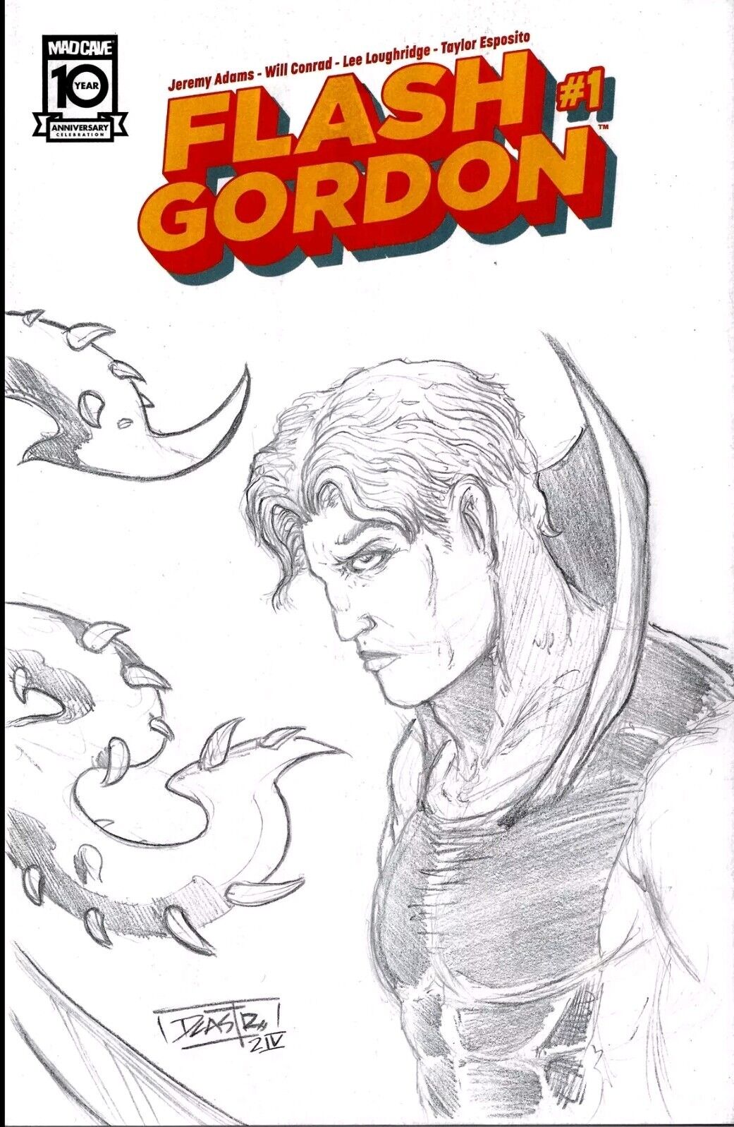 Flash Gordon #1 (2024) Mad Cave Sketch Error Variant Cover W Original DCastr Art