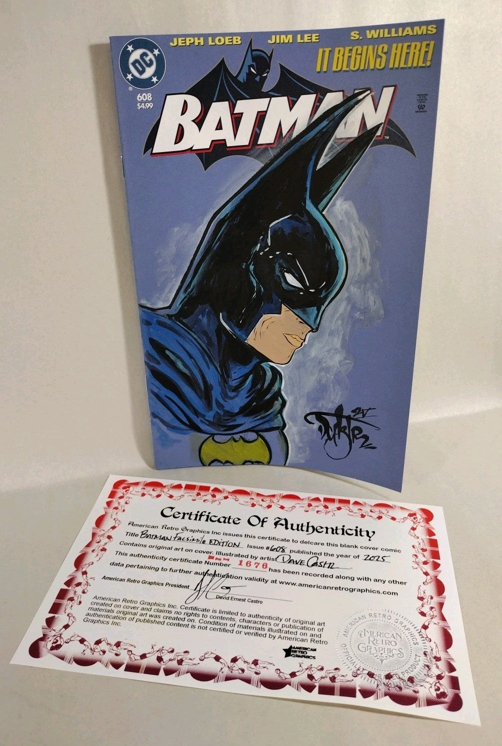 Batman 608 Facsimile Edition (2025) DC Comic Sketch Cover W Original DCastr Art