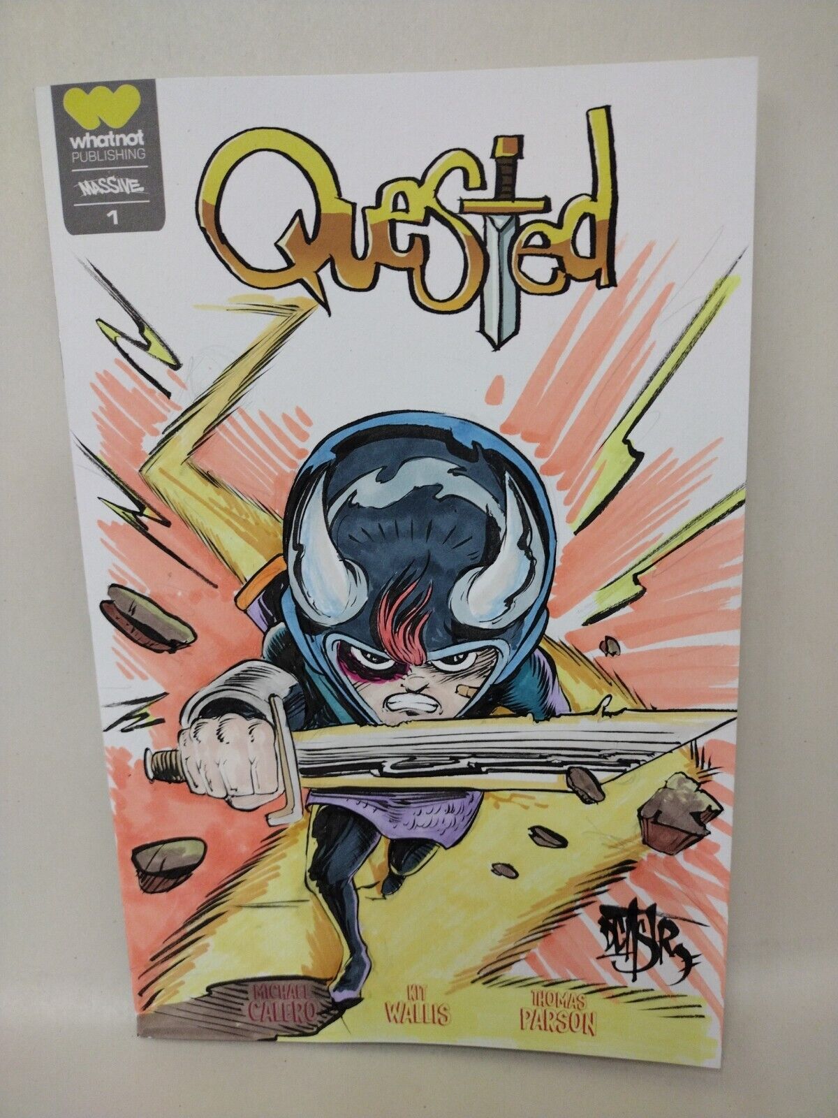 QUESTED #1 (2022) Whatnot Blank Cover Comic W Original JINX Dave Castr Art 1st