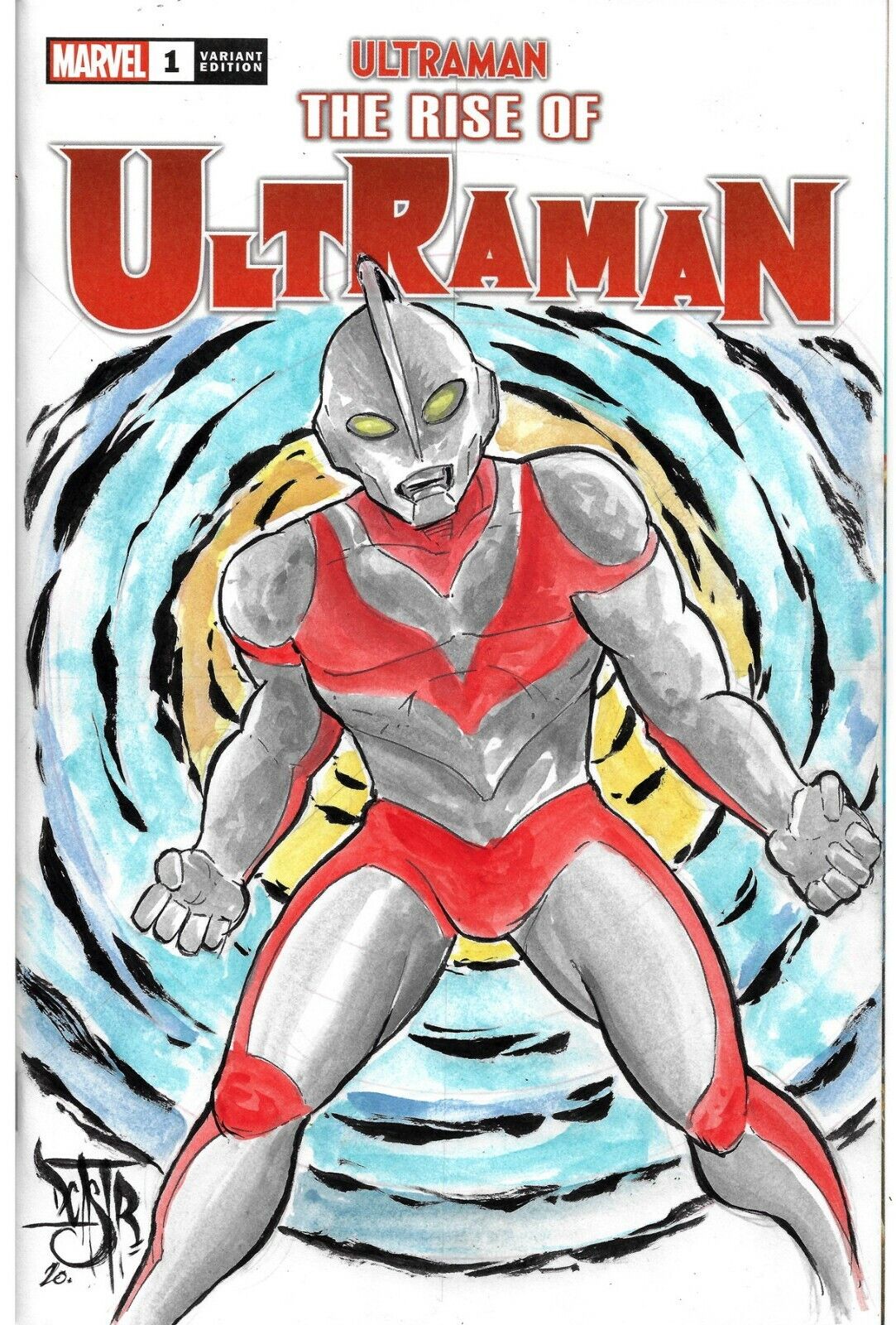 Rise of Ultraman #1 (2020) Blank Cover Variant W Original DCastr Art ARG COA 207