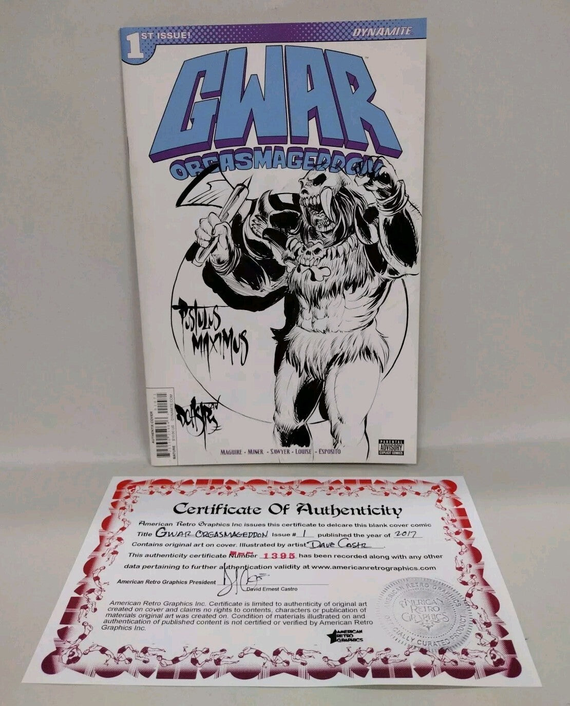 Gwar Orgasmageddon #1 (2017) Dynamite Sketch Cover Comic W Original DCastr Art