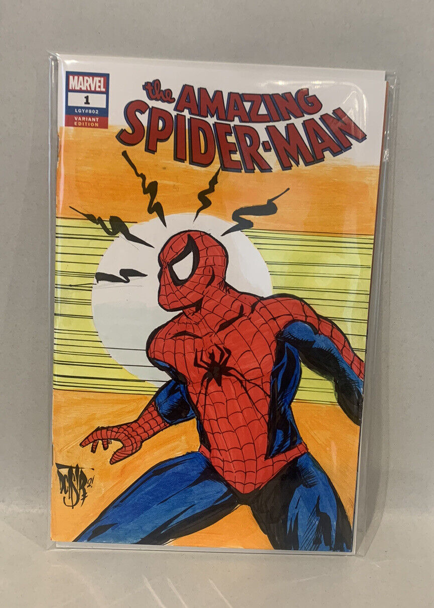 Amazing Spider-Man #1  Blank Sketch Variant Cover Comic W Original Dcastr Art