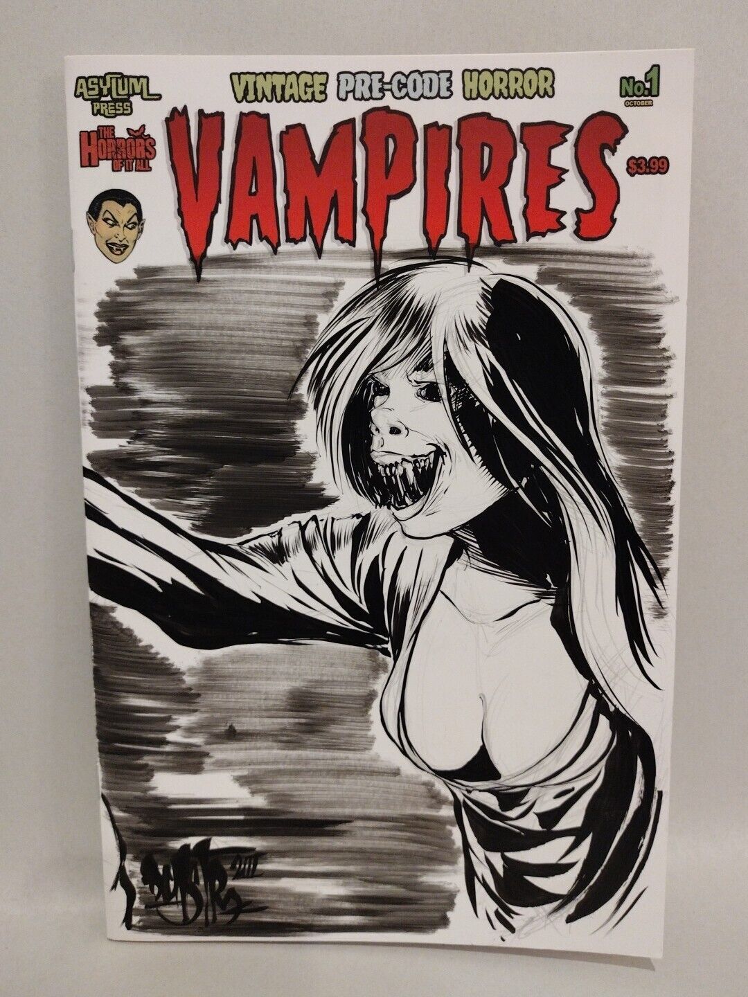 Vampires Halloween Special 1 (2021) Sketch Cover Variant W Original DCastr Art