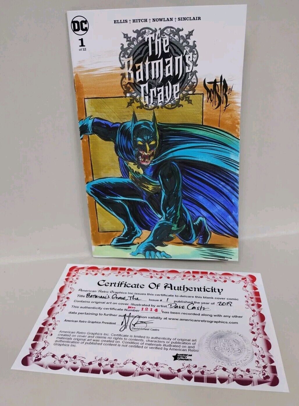 Batman's Grave #1 (2019) Blank Cover DC Comic W Original Dave Castr Zombie Art