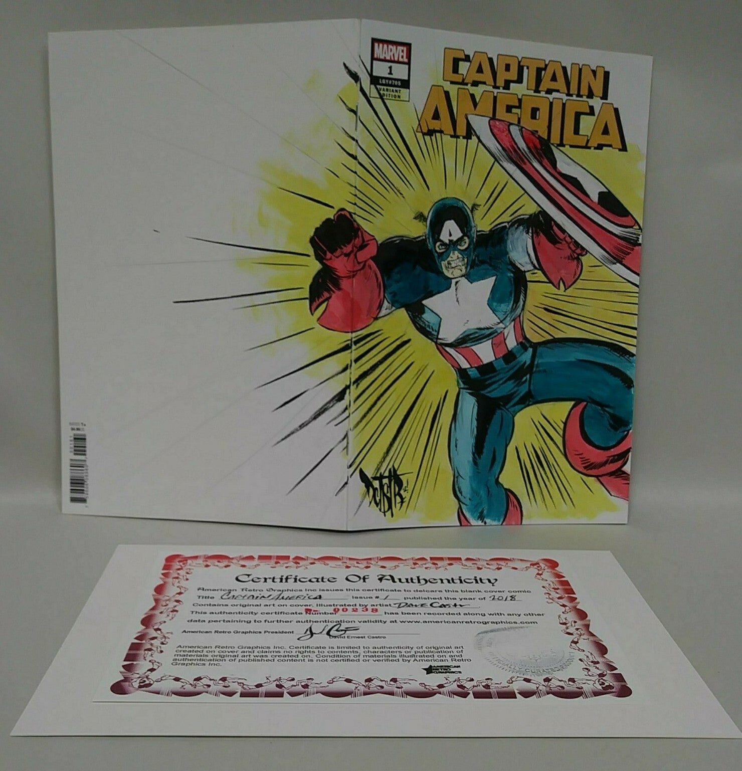 Captain America #1 (2018) Marvel Sketch Cover Comic W Original DCastr Art
