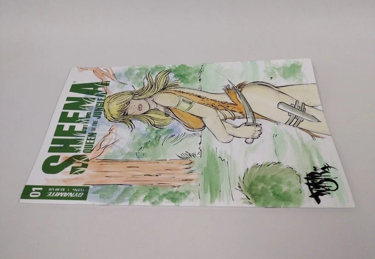 Sheena Queen of The Jungle #1 (2021) Blank Cover Comic w Original Art Dcastr 