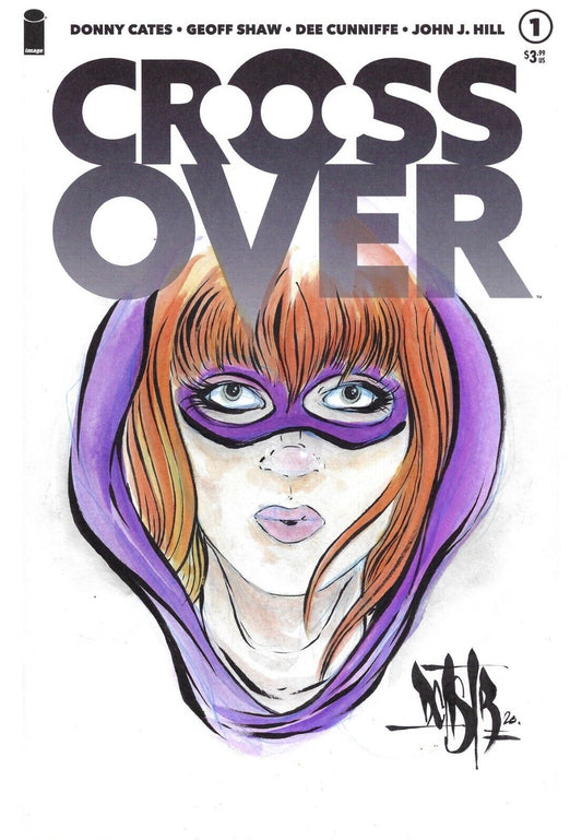 Crossover #1 (2020) Image Sketch Variant Cover Comic W Original Dave Castr Art