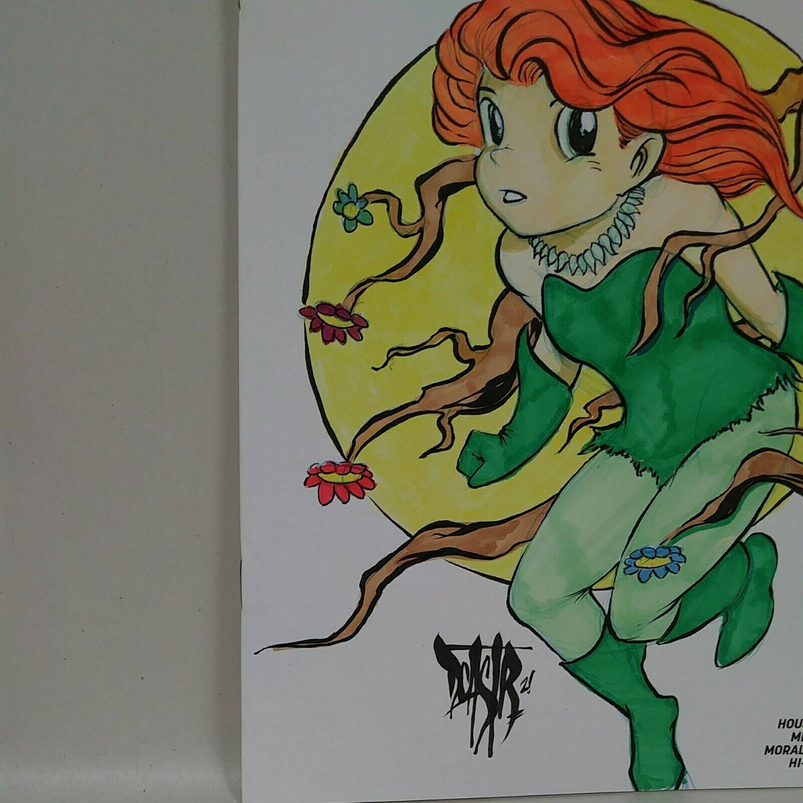 Harley Quinn Poison ivy 1 (2019) Blank Cover Comic W Original DCastr Art ARG 232