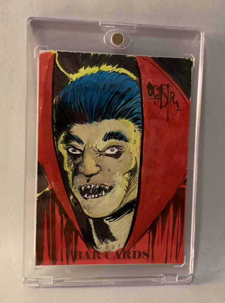 Dave Castr's Bar Card (2016) Sketch Card W Original Dracula Art