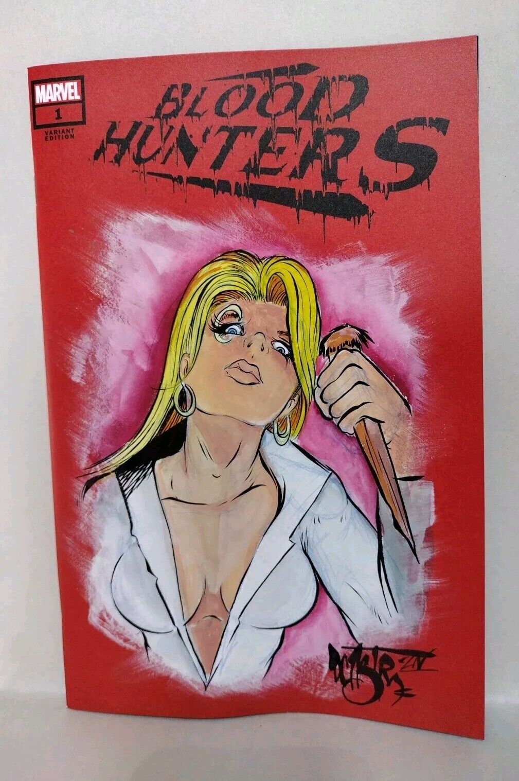 Blood Hunters #1 (2024) Marvel Comic Red Sketch Var W Original Dave Castr Art