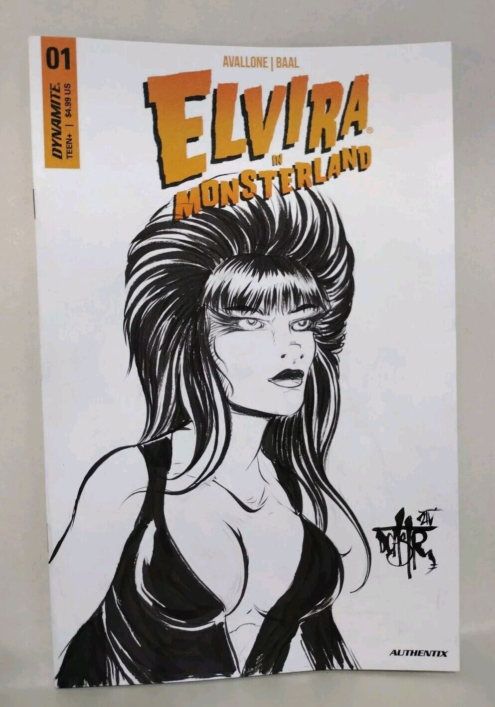 Elvira In Monsterland 1 (2023) Dynamite Comic Sketch Cover w Original DCastr Art