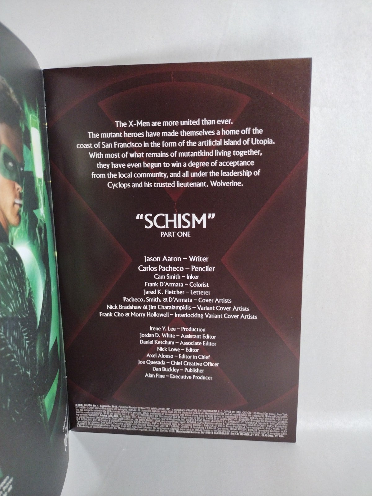 X-Men Schism #1 (2011) Marvel Sketch Cover Comic Var W Original Dave Castr Art