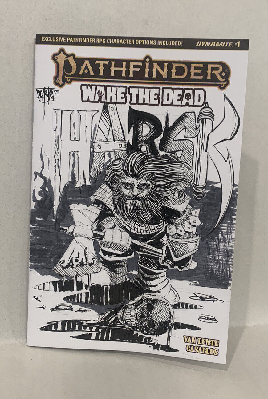 Pathfinder Wake The Dead 1 (2023) Sketch Cover Comic W Original Harsk DCastr Art