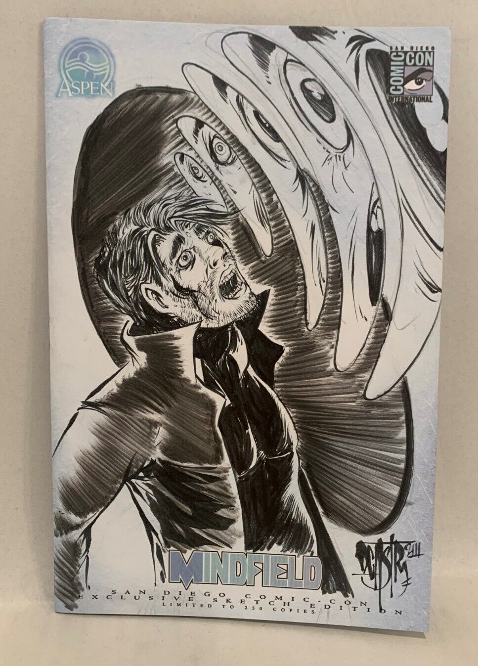 Mindfield #1 (2010) Aspen Sketch Cover Variant W Original Dave Castr Connor Art