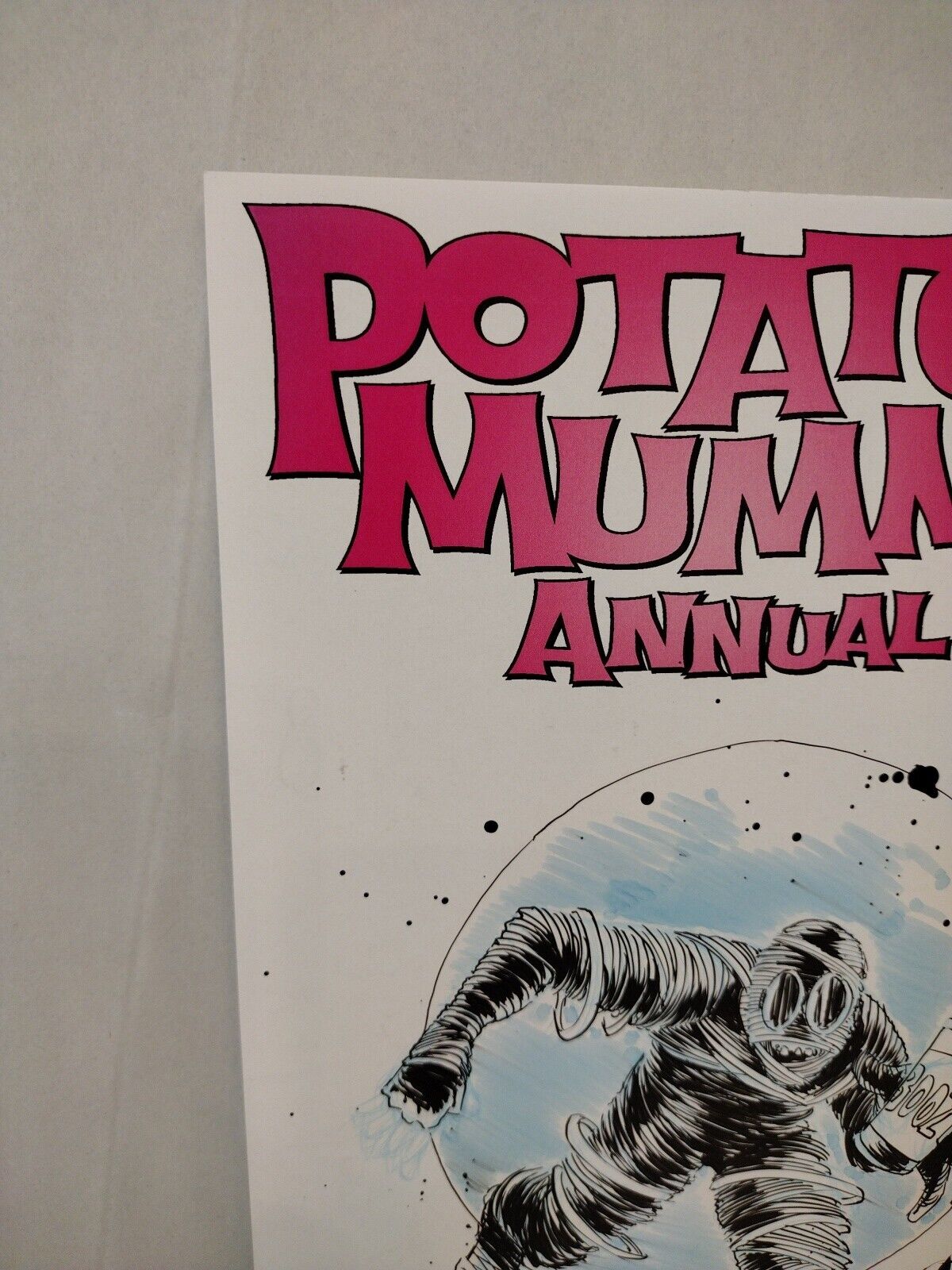 Potato Mummy Annual#1 (2022)Blank Cover Variant Comic W Original DCastr Art COA 