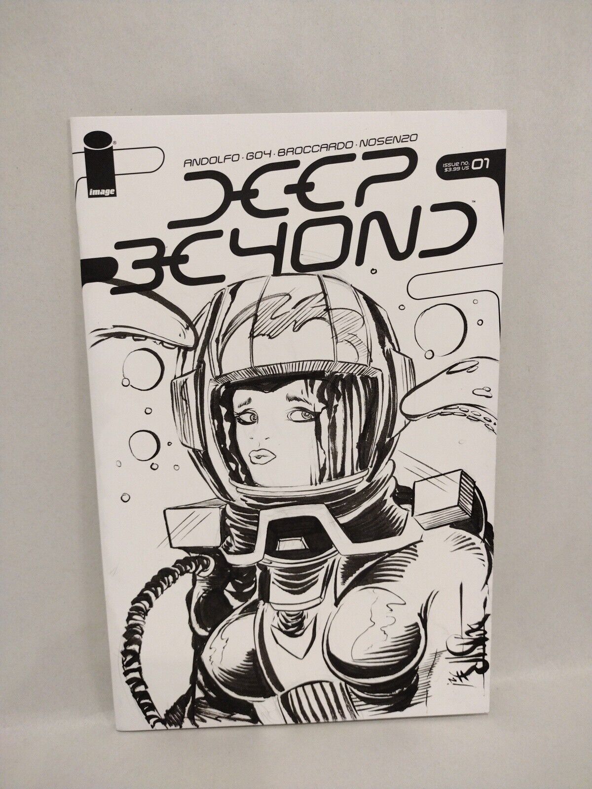 Deep Beyond #1 (2021) Blank Cover Image Comic W Original Dave Castr Art ARG COA