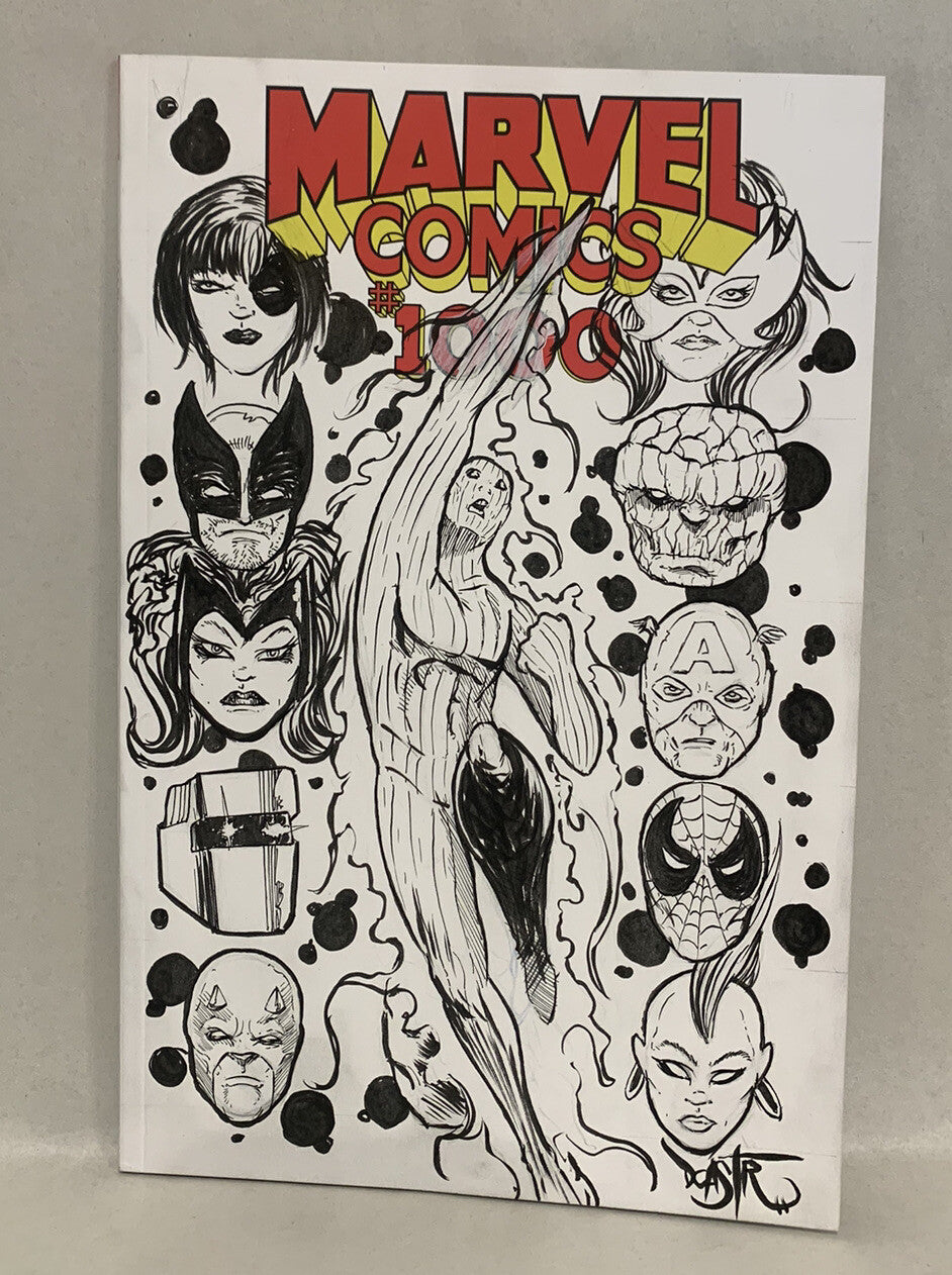 MARVEL COMICS #1000 (2019) Sketch Variant Cover Comic W Original Dave Castr Art