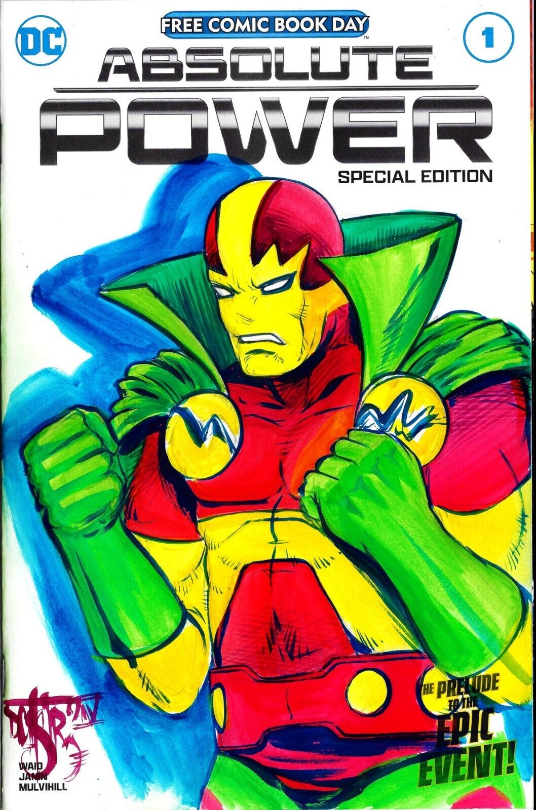 Absolute Power 1 FCBD DC Comic Sketch Var Cover W Original Mr Miracle DCastr Art