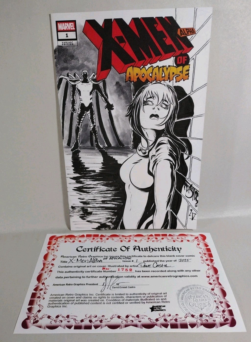 X-Men Alpha Of Apocalypse #1 Marvel Sketch Cover Var W Original Dave Castr Art