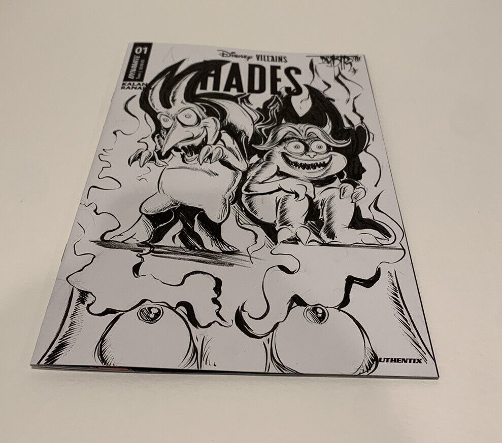 DISNEY VILLIANS HADES 1 (2023) Sketch Variant Cover Comic W Original Art DCastr