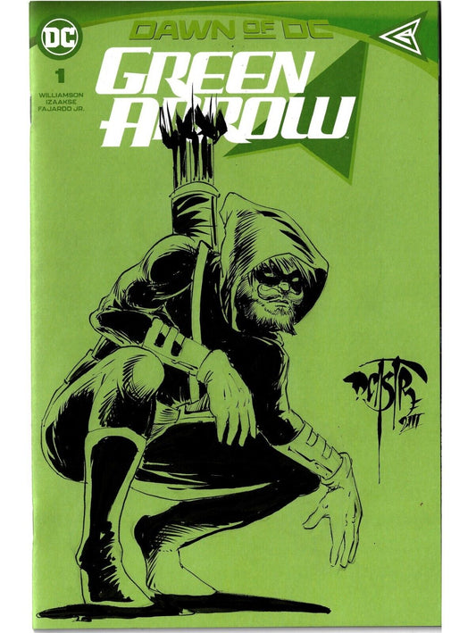 Green Arrow #1 (2023) Dawn Of DC Blank Cover Variant Comic W Original DCastr Art