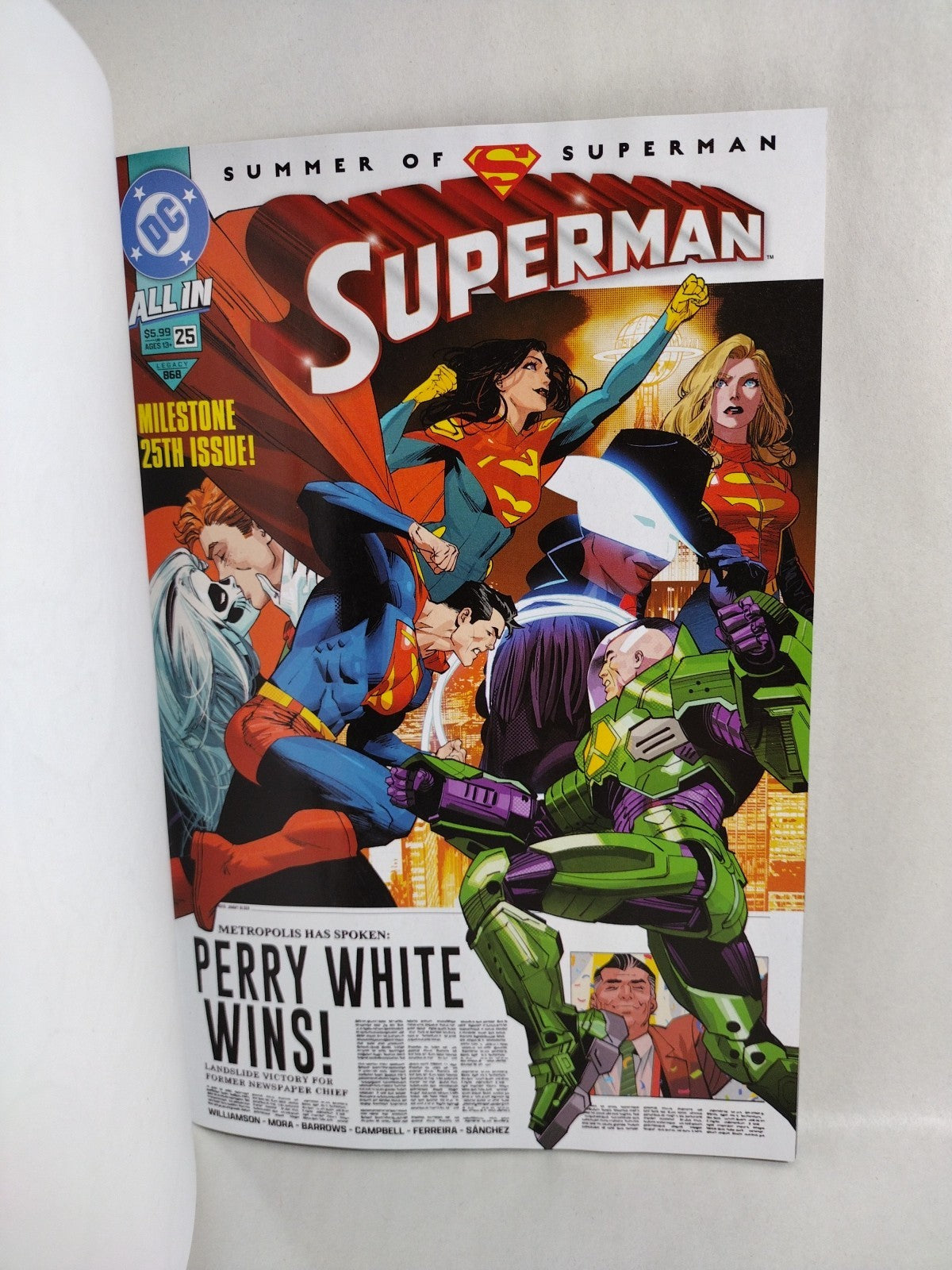 Superman #25 (2025) DC Comic Sketch Variant Cover W Original Dave Castr Art