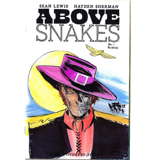 Above Snakes #1 (2022) Image Blank Sketch Cover Comic w Original Art Dcastr