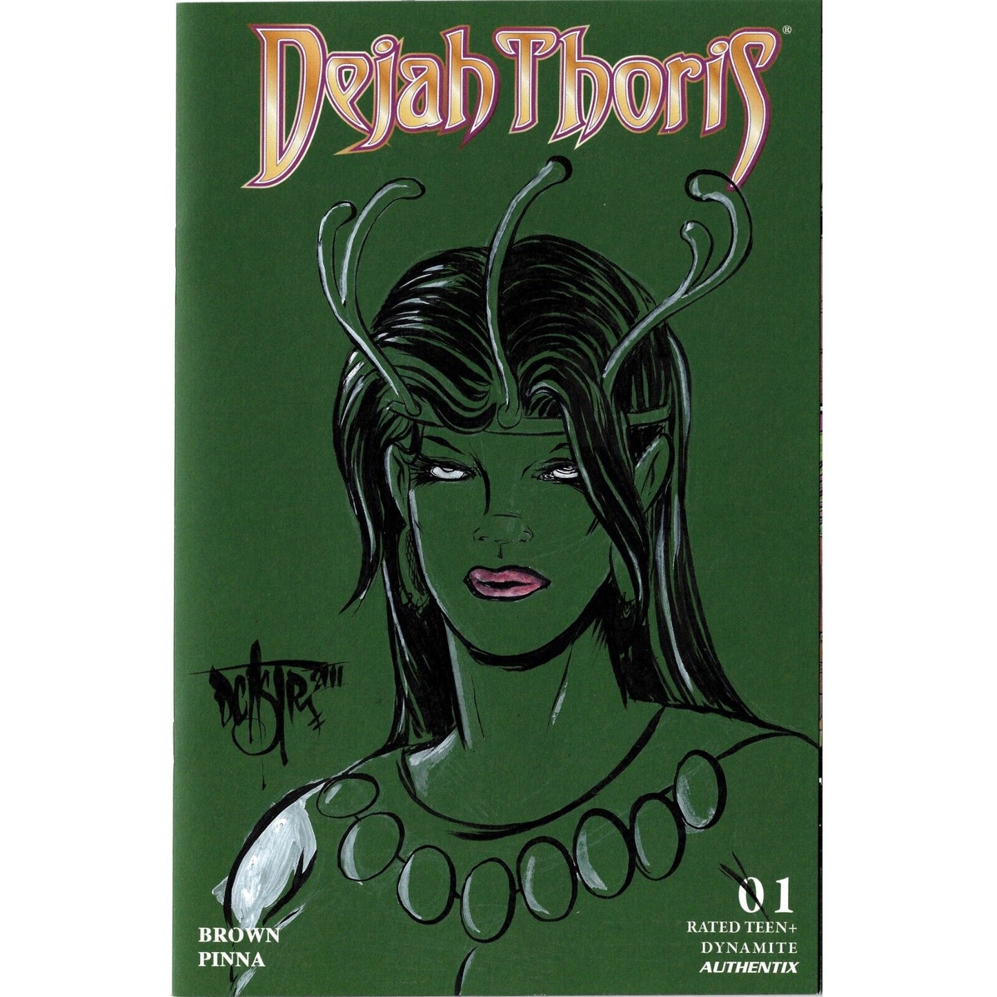 Dejah Thoris #1 (2023) Blank Green Cover Variant W Original DCastr Art ARG COA