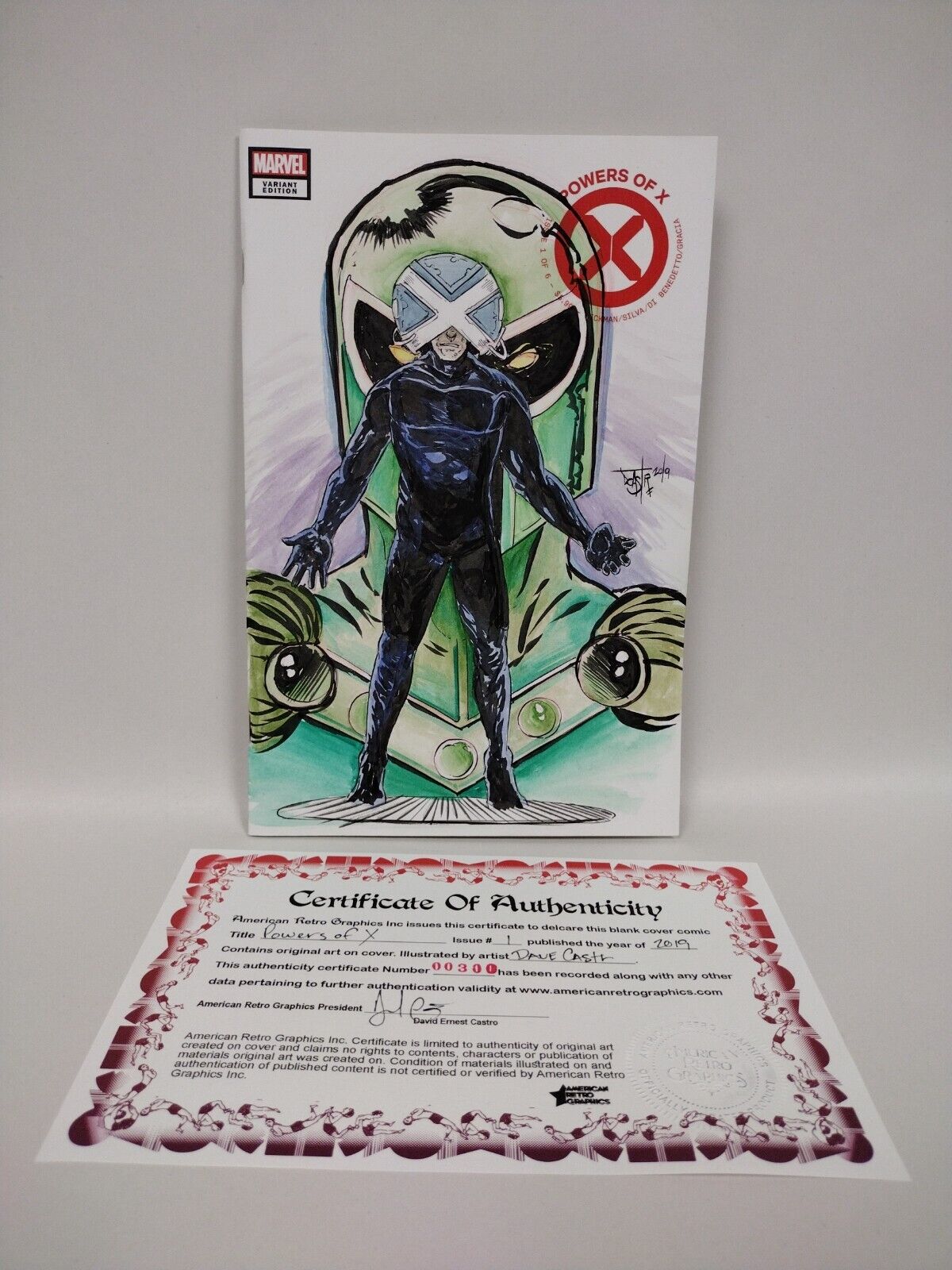 Power of X #1 (2019) Blank Cover Variant Comic w Original Art DCastr 