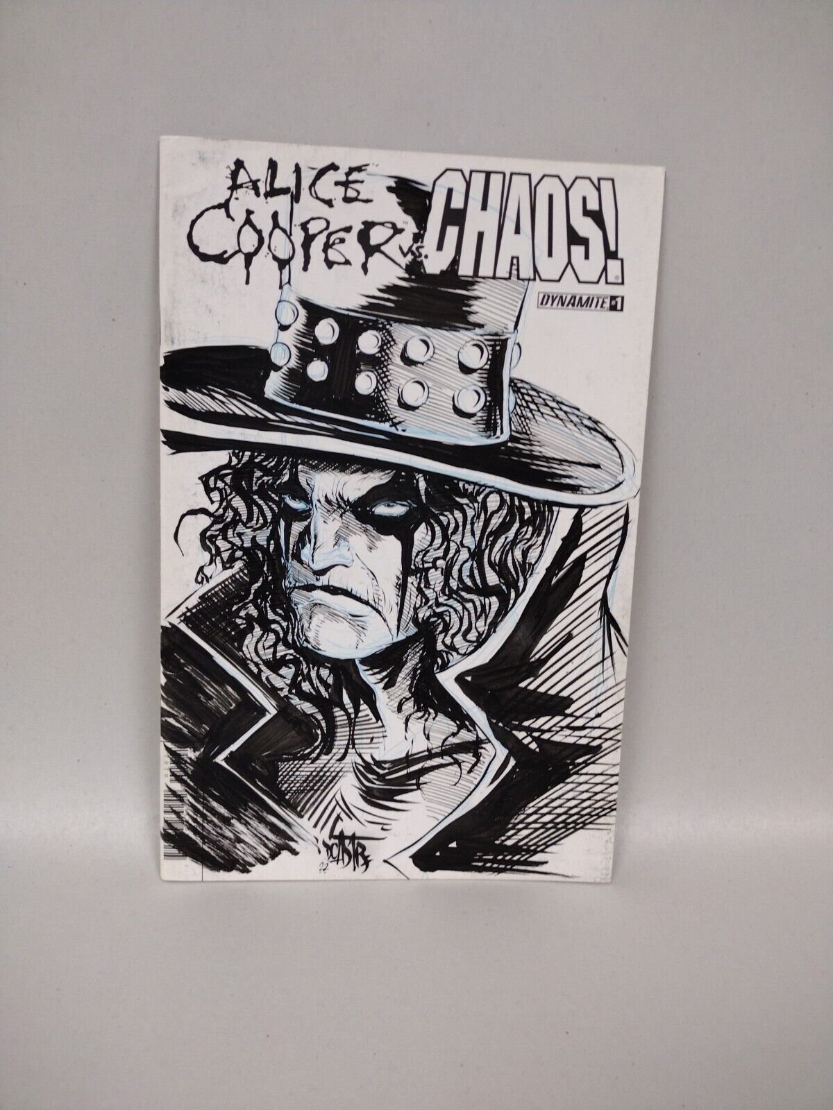 ALICE COOPER VS CHAOS! #1 Blank Cover Variant w Original Art Dcastr