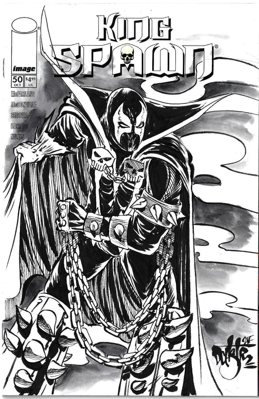 King Spawn #50 (2025) Image Comic Sketch Cover Variant W Original Art Dave Castr
