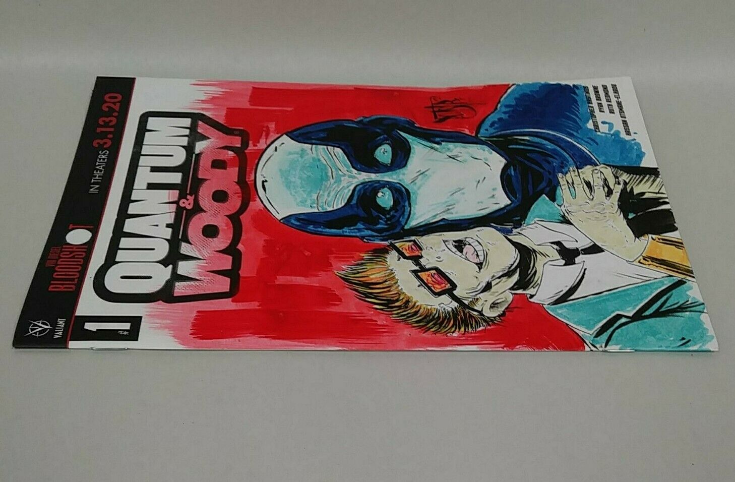 Quantum & Woody #1 (2020)Blank Cover Variant Comic W Original DCastr Art COA 191